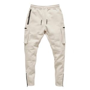 ASRV DSG-0242 Cream zip Joggers